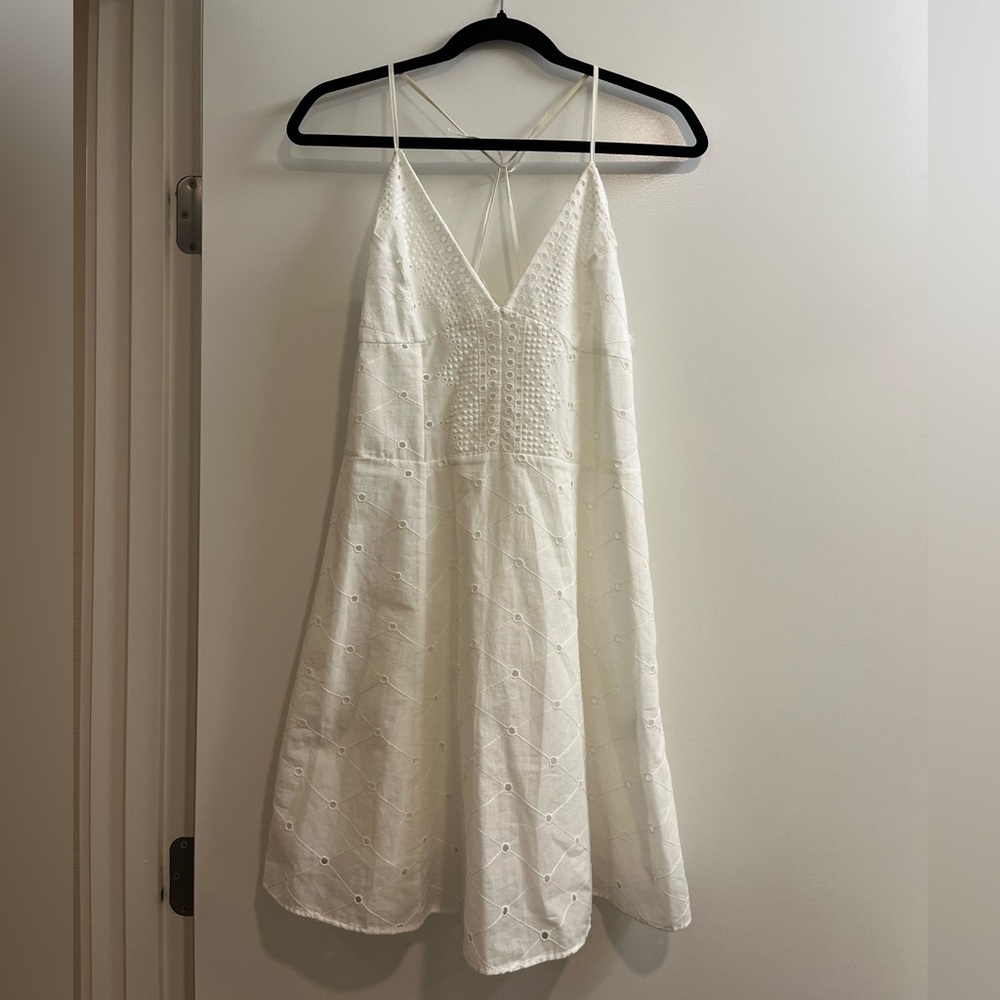 Zara White Eyelet Dress